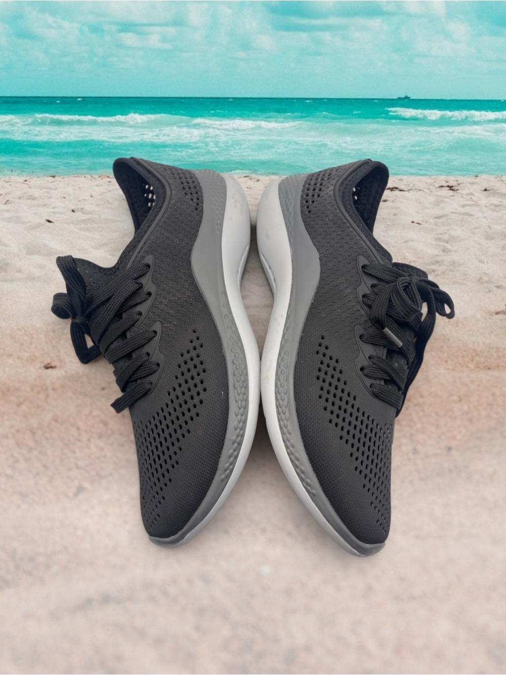 CROCS LiteRide 360 Pacer Sneakers Black Slate Gray 206705 Women's Size 9 - Picture 10 of 15